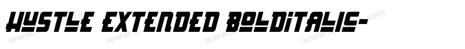 Hustle Extended BoldItalic字体转换